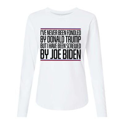 IVe Never Been Fondled By Donald Trump But I Have Been Womens Cotton Relaxed Long Sleeve T-Shirt