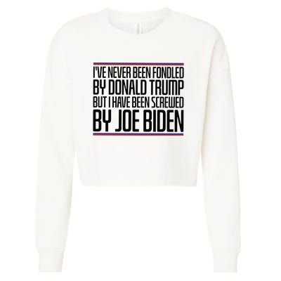 IVe Never Been Fondled By Donald Trump But I Have Been Cropped Pullover Crew