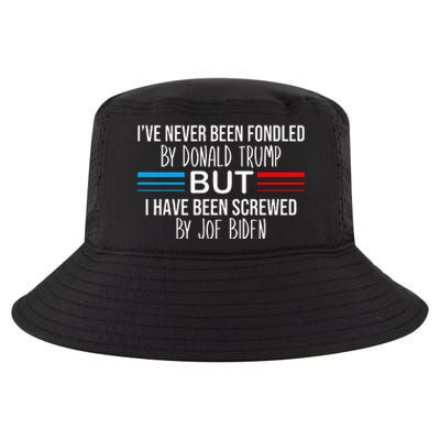 I’ve Never Been Fondled By Donald Trump But Screwed By Biden Cool Comfort Performance Bucket Hat