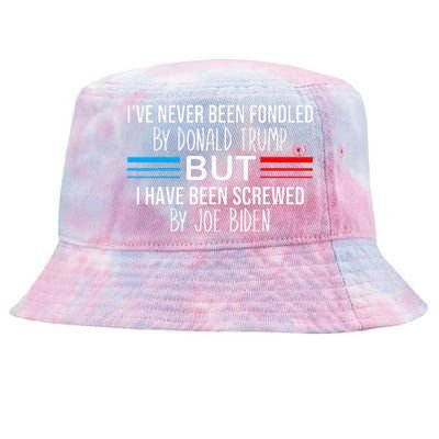 I’ve Never Been Fondled By Donald Trump But Screwed By Biden Tie-Dyed Bucket Hat