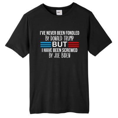 I’ve Never Been Fondled By Donald Trump But Screwed By Biden Tall Fusion ChromaSoft Performance T-Shirt