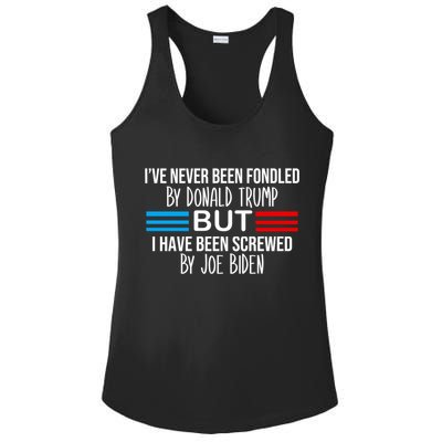 I’ve Never Been Fondled By Donald Trump But Screwed By Biden Ladies PosiCharge Competitor Racerback Tank