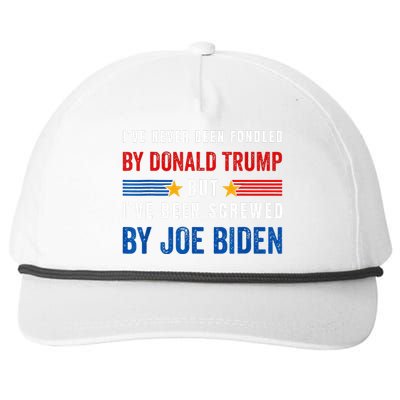 IVe Never Been Fondled By Donald Trump But Screwed By Biden Snapback Five-Panel Rope Hat