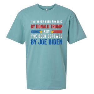 IVe Never Been Fondled By Donald Trump But Screwed By Biden Sueded Cloud Jersey T-Shirt