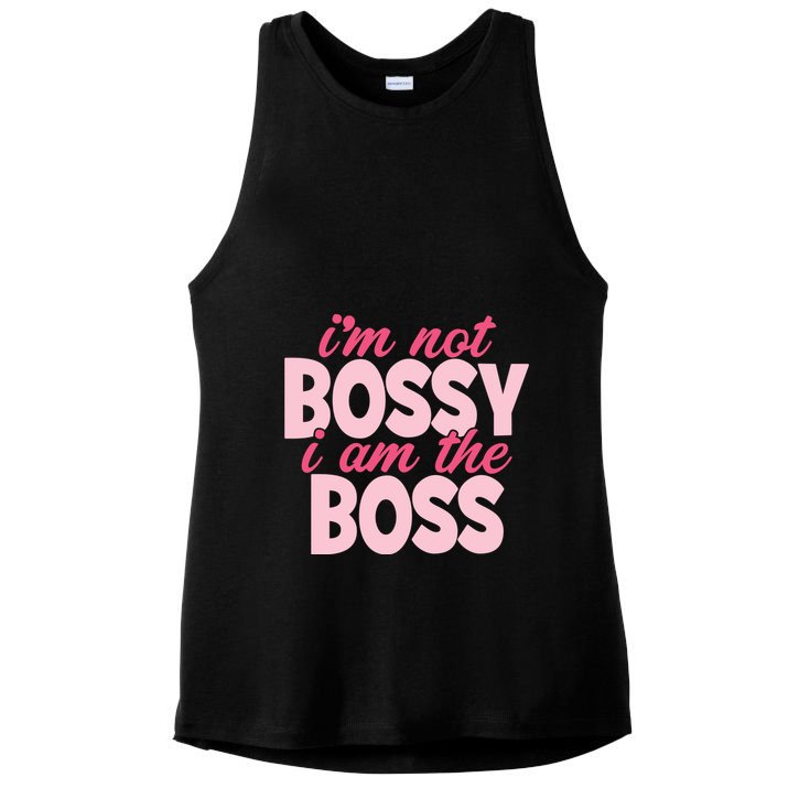 Im Not Bossy Im The Boss Quote Ladies PosiCharge Tri-Blend Wicking Tank
