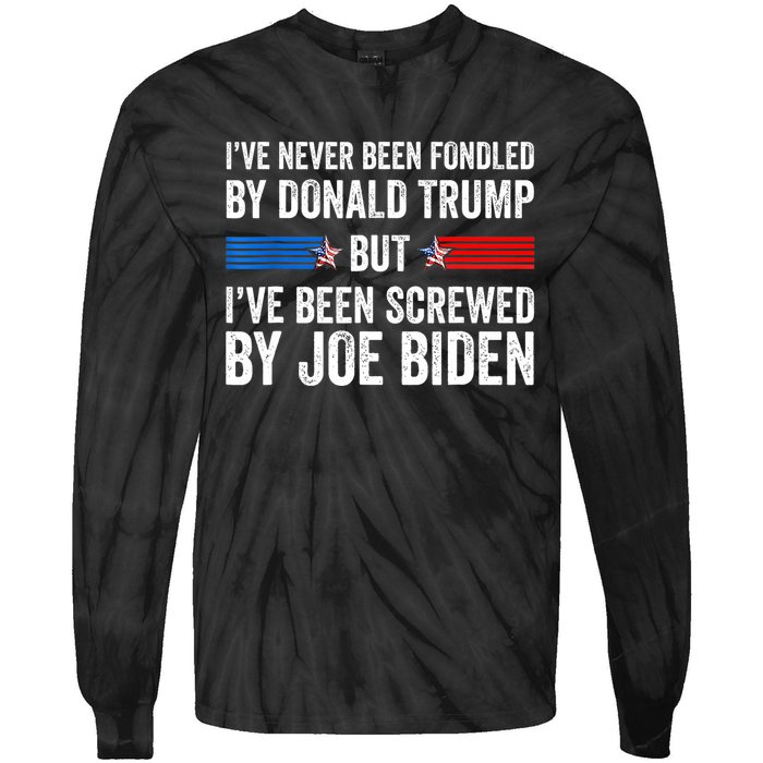 I’Ve Never Been Fondled By Donald Trump Tie-Dye Long Sleeve Shirt