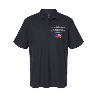 I've Never Been Fondled By Donald Trump But Joe Biden Softstyle Adult Sport Polo