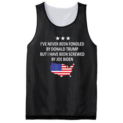 I've Never Been Fondled By Donald Trump But Joe Biden Mesh Reversible Basketball Jersey Tank