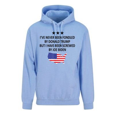 I've Never Been Fondled By Donald Trump But Joe Biden Unisex Surf Hoodie