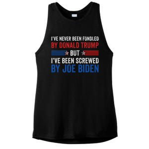 IVe Never Been Fondled By Trump But Joe Biden Ladies PosiCharge Tri-Blend Wicking Tank