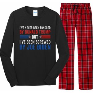 IVe Never Been Fondled By Trump But Joe Biden Long Sleeve Pajama Set