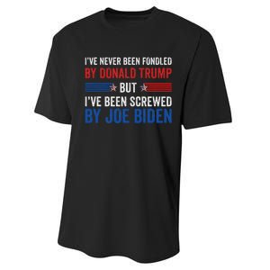 IVe Never Been Fondled By Trump But Joe Biden Performance Sprint T-Shirt