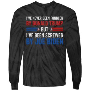 IVe Never Been Fondled By Trump But Joe Biden Tie-Dye Long Sleeve Shirt