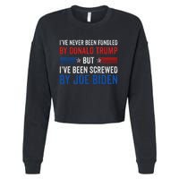 IVe Never Been Fondled By Trump But Joe Biden Cropped Pullover Crew