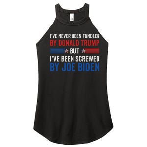 IVe Never Been Fondled By Trump But Joe Biden Women's Perfect Tri Rocker Tank