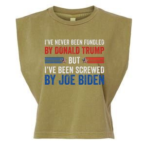 IVe Never Been Fondled By Trump But Joe Biden Garment-Dyed Women's Muscle Tee