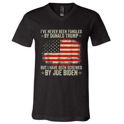 IVe Never Been Fondled By Donald Trump But Screwed By Biden V-Neck T-Shirt