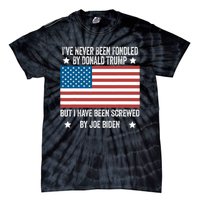 I've Never Been Fondled By Donald Trump But Screwed By Biden Tie-Dye T-Shirt