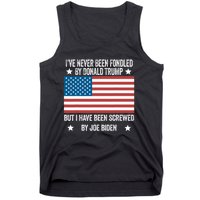 I've Never Been Fondled By Donald Trump But Screwed By Biden Tank Top