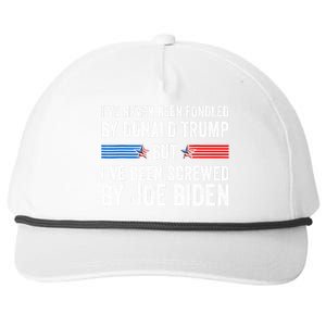 I’Ve Never Been Fondled By Donald Trump But Screwed By Biden Snapback Five-Panel Rope Hat