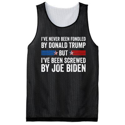 I’Ve Never Been Fondled By Donald Trump But Screwed By Biden Mesh Reversible Basketball Jersey Tank