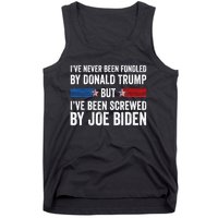 I’Ve Never Been Fondled By Donald Trump But Screwed By Biden Tank Top