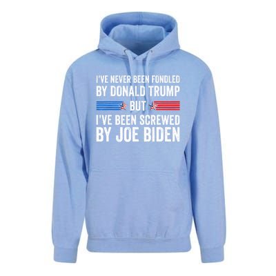 I’Ve Never Been Fondled By Donald Trump But Screwed By Biden Unisex Surf Hoodie