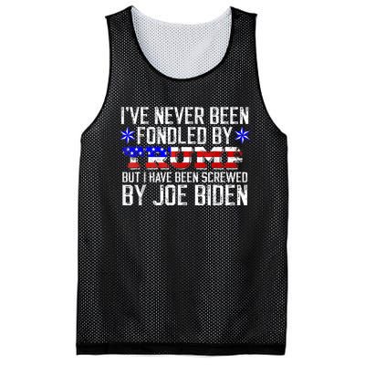 I've Never Been Fondled By Donald Trump But Joe Biden Mesh Reversible Basketball Jersey Tank