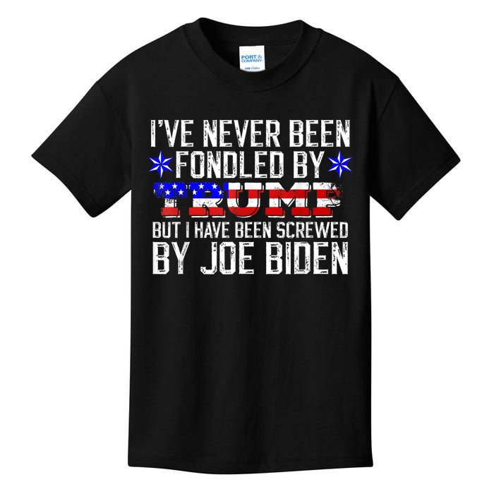 I've Never Been Fondled By Donald Trump But Joe Biden Kids T-Shirt