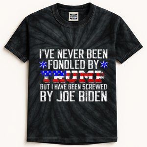 I've Never Been Fondled By Donald Trump But Joe Biden Kids Tie-Dye T-Shirt