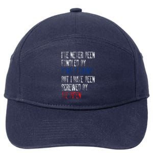 I’Ve Never Been Fondled By Donald Trump But Screwed By Biden 7-Panel Snapback Hat