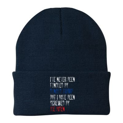 I’Ve Never Been Fondled By Donald Trump But Screwed By Biden Knit Cap Winter Beanie