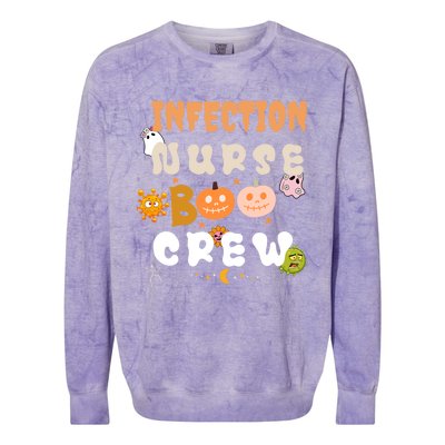 Infection Nurse Boo Crew Meaningful Gift Colorblast Crewneck Sweatshirt