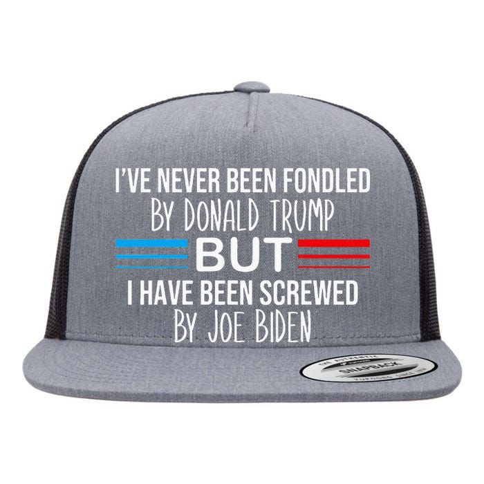 I’ve Never Been Fondled By Donald Trump But Screwed By Biden Flat Bill Trucker Hat