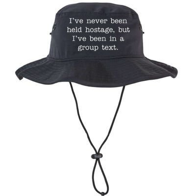 I've Never Been Held Hostage But I Have Been In A Group Text Legacy Cool Fit Booney Bucket Hat