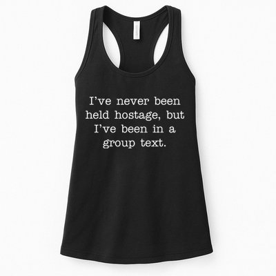 I've Never Been Held Hostage But I Have Been In A Group Text Womens Tank Top