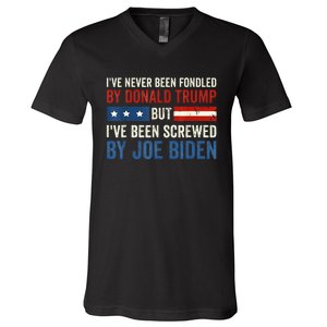 IVe Never Been Fondled By Donald Trump But Joe Biden V-Neck T-Shirt