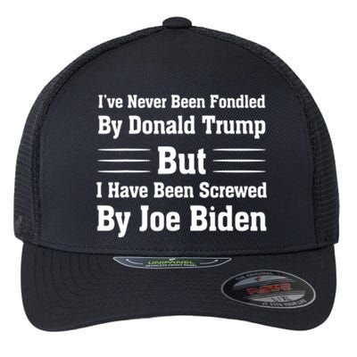 I've Never Been Fondled By Donald Trump But Joe Biden Flexfit Unipanel Trucker Cap