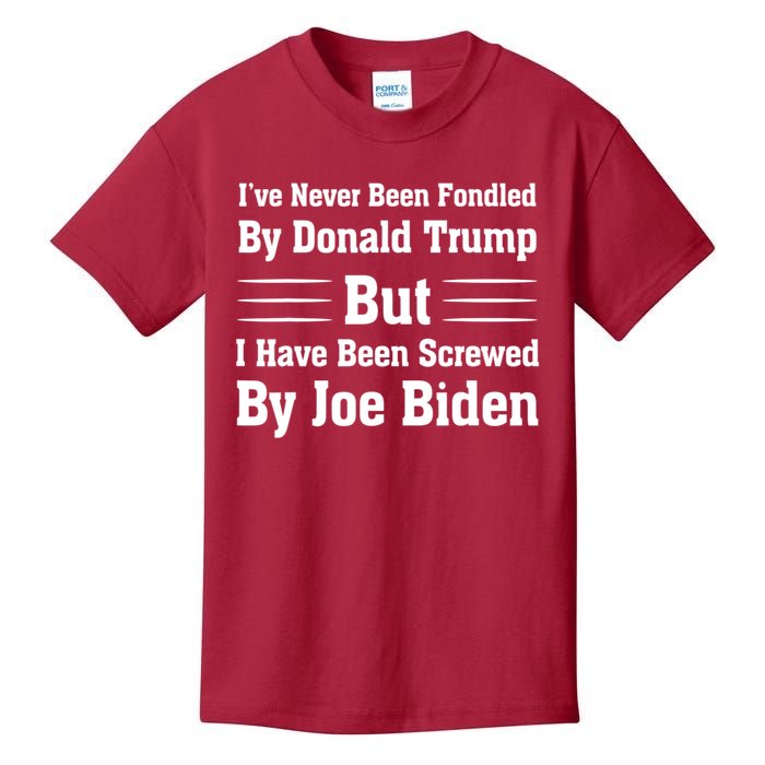 I've Never Been Fondled By Donald Trump But Joe Biden Kids T-Shirt