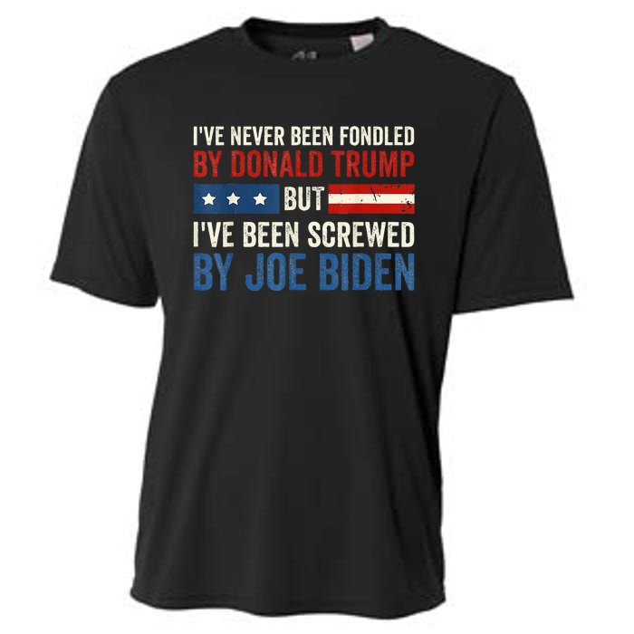 IVe Never Been Fondled By Donald Trump But Joe Biden Cooling Performance Crew T-Shirt