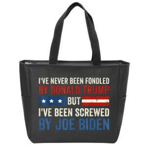 IVe Never Been Fondled By Donald Trump But Joe Biden Zip Tote Bag