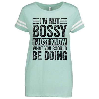 Im Not Bossy I Just Know What You Should Be Doing Funny Enza Ladies Jersey Football T-Shirt