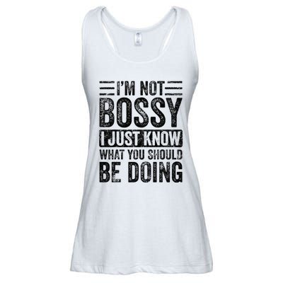 Im Not Bossy I Just Know What You Should Be Doing Funny Ladies Essential Flowy Tank