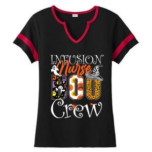 Infusion Nurse Boo Crew Ghost Funny Halloween Nursing Gift Ladies Halftime Notch Neck Tee