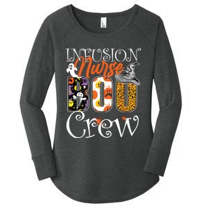 Infusion Nurse Boo Crew Ghost Funny Halloween Nursing Gift Women's Perfect Tri Tunic Long Sleeve Shirt