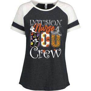 Infusion Nurse Boo Crew Ghost Funny Halloween Nursing Gift Enza Ladies Jersey Colorblock Tee