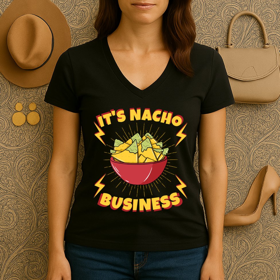 It's Nacho Business Funny Gift Women's V-Neck T-Shirt