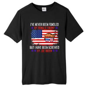 I’ve Never Been Fondled By Donald Trump But Screwed By Biden Tall Fusion ChromaSoft Performance T-Shirt