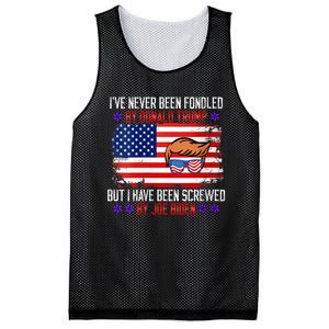 I’ve Never Been Fondled By Donald Trump But Screwed By Biden Mesh Reversible Basketball Jersey Tank