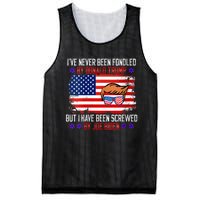 I’ve Never Been Fondled By Donald Trump But Screwed By Biden Mesh Reversible Basketball Jersey Tank